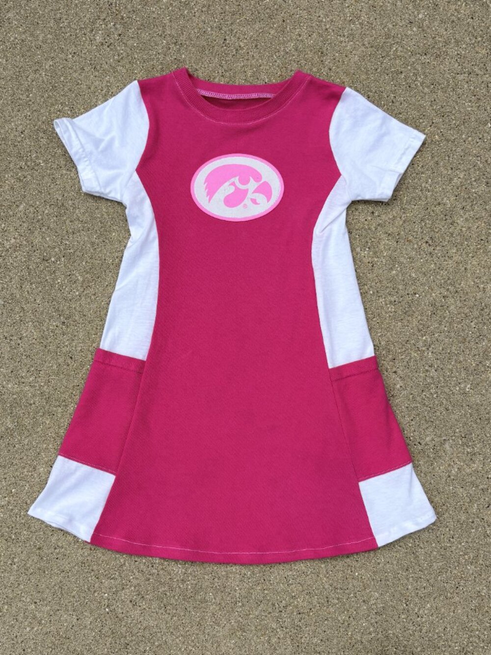 University of Iowa Hawkeyes Handmade reworked toddler 4t tunic t- shirt dress